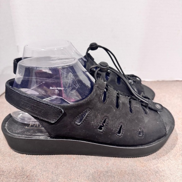 Pandere The Traveler Women’s Sandal In Black Size 8 Bungee Orthotic Shoe - Picture 1 of 9